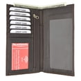 thumbnail image 1 of RFID Blocking Soft Leather Sim Checkbook Organizer ID Credit Card Holder Wallet RFID P 853 (C), 1 of 14