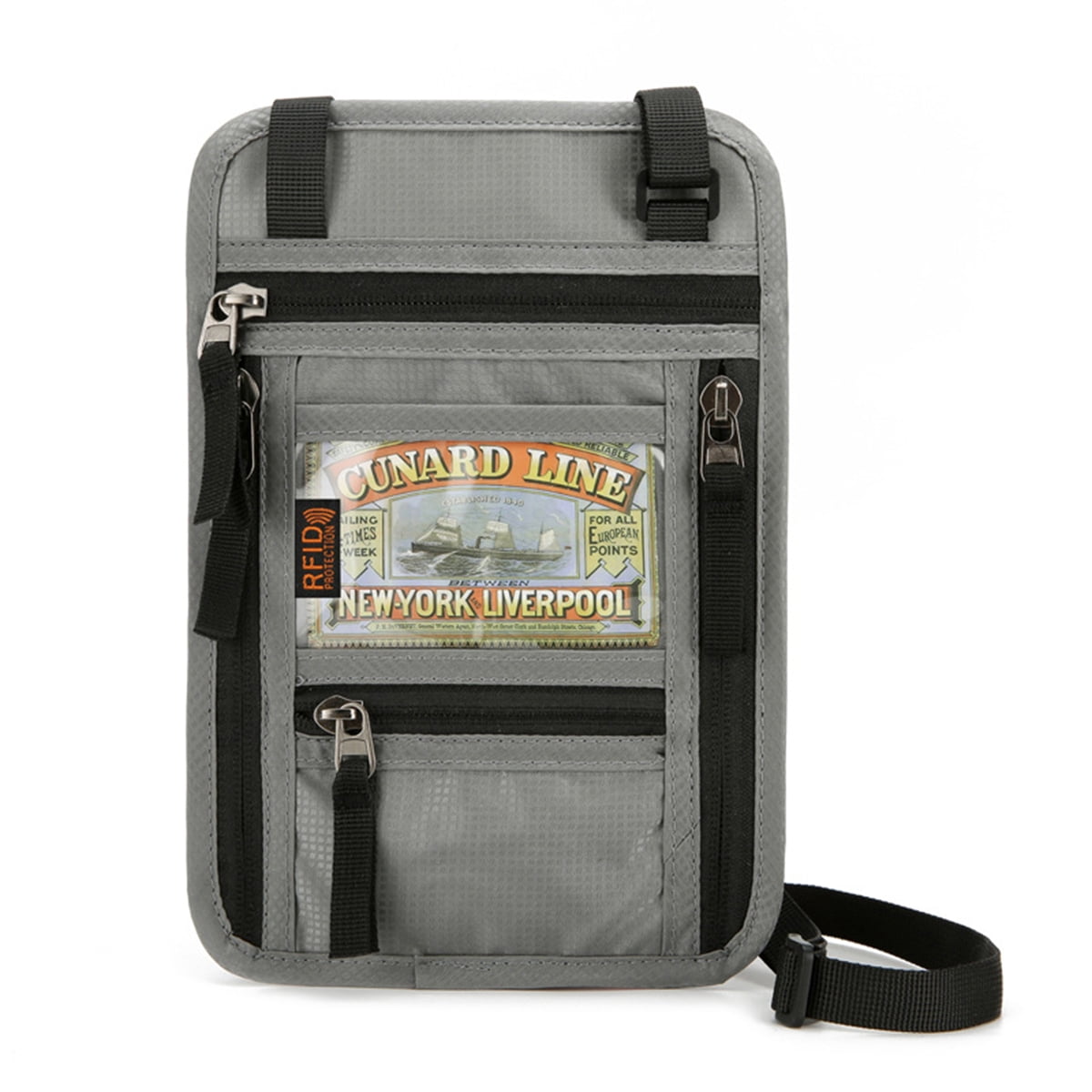 RFIDBlocking Travel Bra Wallet, Hidden Money Pouch with Adjustable Elastic Strap, Perfect