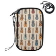 thumbnail image 1 of RFID Blocking Travel Passport Wallet Classic Guitar Music Art Water Resistant Document Organizer, Multi Pockets Anti-Theft Card Holder with Detachable Strap for Travel Vacation, 1 of 8