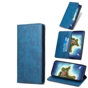 RFID Blocking Wallet Case for Xiaomi Redmi A5 4G Multifunctional Flip Cover with Card Slots & Cash Pocket, Magnetic Closure, TPU Bumper & Kickstand Stand Blue
