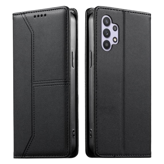 RFID Blocking Wallet Case for Samsung Galaxy A32 5G Magnetic Leather Flip Cover with Stand Black