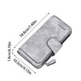 thumbnail image 1 of Women’s Frosted Leather Long Wallet A Zipper Coin Purse Chartula Enclasp, 1 of 5