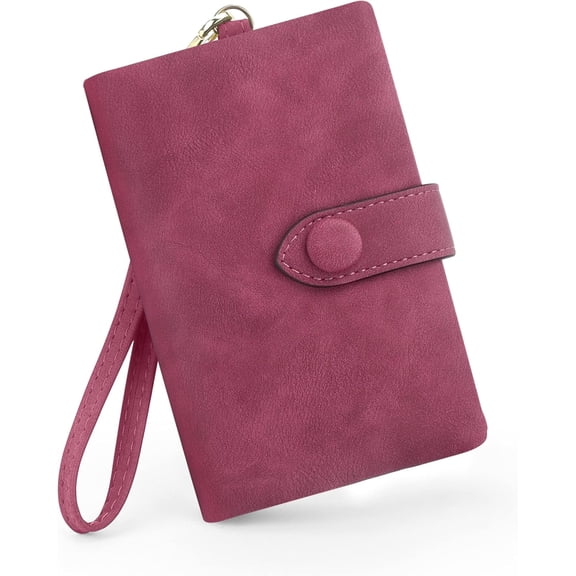 RFID Blocking Wallets for Women, Large Capacity Soft Leather Womens Small Wallet with Wrist Strap