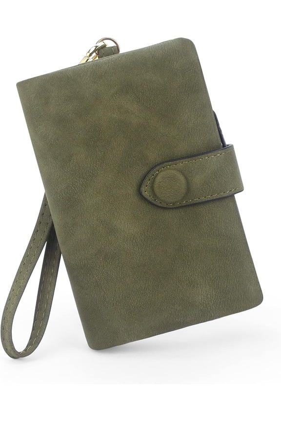 RFID Blocking Wallets for Women, Large Capacity Soft Leather Womens Small Wallet with Wrist Strap