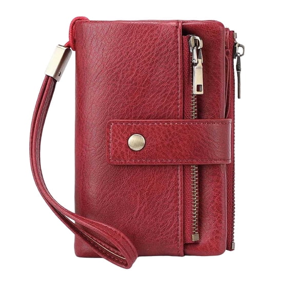 RFID Blocking Women's Leather Wallet, Multi-functional Three-fold Design, Secure Card and Coin Storage, Ideal for Daily Use and Travel, Perfect for Fashion-conscious Women