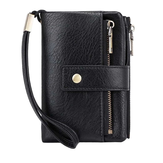 RFID Blocking Women's Leather Wallet, Multi-functional Three-fold Design, Secure Card and Coin Storage, Ideal for Daily Use and Travel, Perfect for Fashion-conscious Women