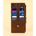 thumbnail image 1 of RFID Blocking Women's Wallet Vintage Leather All in One Card Case Holder Slim, Bronze, 1 of 8