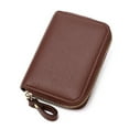 thumbnail image 1 of RFID Credit Card Holder Wallets for Women Leather Zipper Card Case for Ladies Girls, 1 of 5