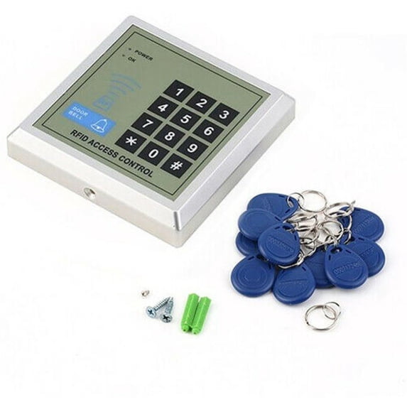 RFID Door Access Control Controller System Kit+10 Key Fobs Tags TK4100 ...