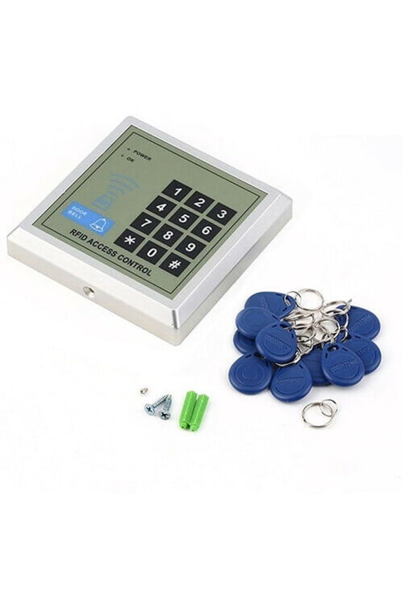 RFID Door Access Control Controller System Kit+10 Key Fobs Tags TK4100 ID Tags Cards Door Security System