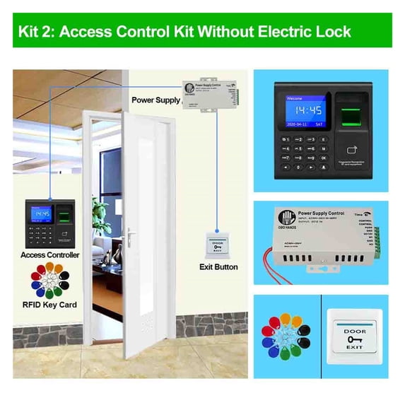 RFID Door Access Control System Fingerprint Attendance Time Machine ...