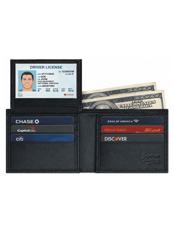 RFID Geniune Leather Billfold Wallet , Slim & Elegent , Smart Desgign Ideal Wallet for Men