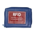 thumbnail image 1 of RFID Genuine Leather Credit Card Holder Accordion Women's Wallet 2 Zip, 1 of 11