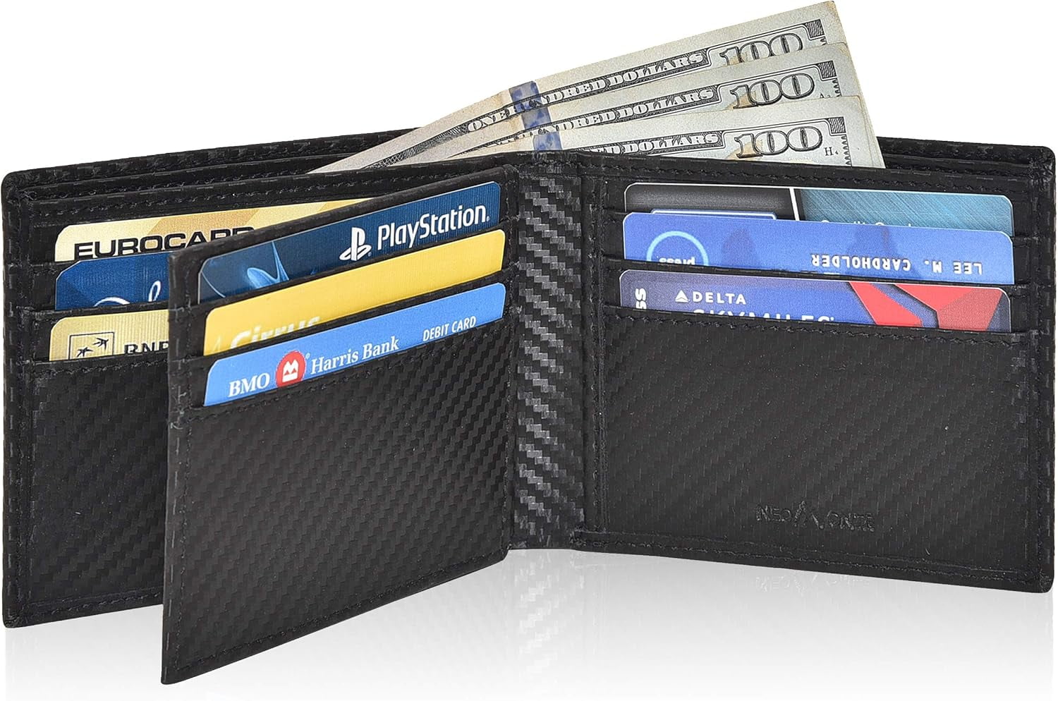 RFID Leather Bifold Wallets For Men in Multiple Colors offering 9 Cards ...