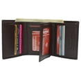 thumbnail image 1 of RFID Leather Trifold Wallet with 9 Card Slots 2 Note Pocket & 2 ID Windows, 1 of 35