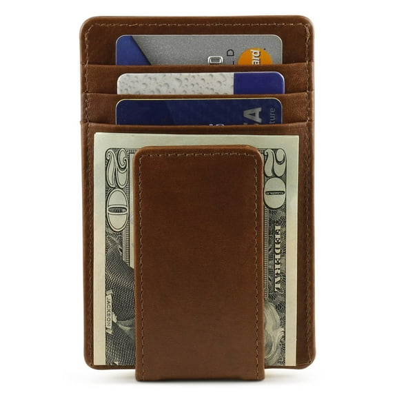 RFID Magnetic Money Clips for Men (Toffee)