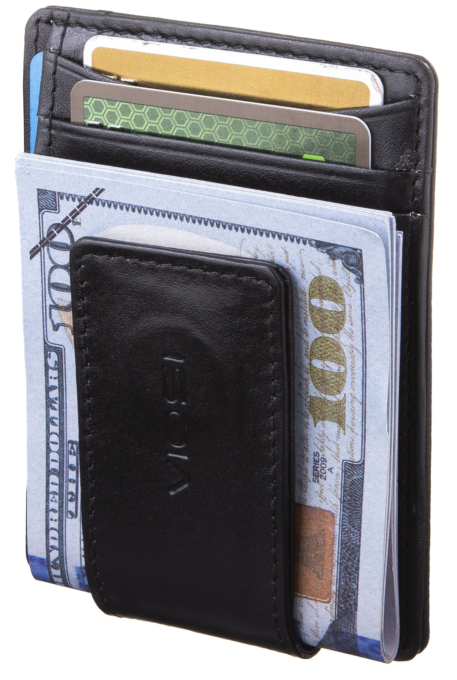 Buy [YJ Global] Men's Slim Wallet Money Clip Card Holder Gray 3.2