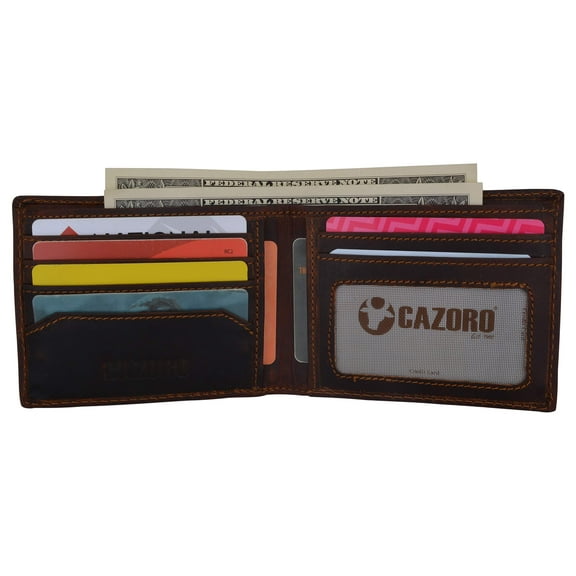 RFID Men's Slim Classic Bifold Credit Card ID Premium Vintage Leather Wallet