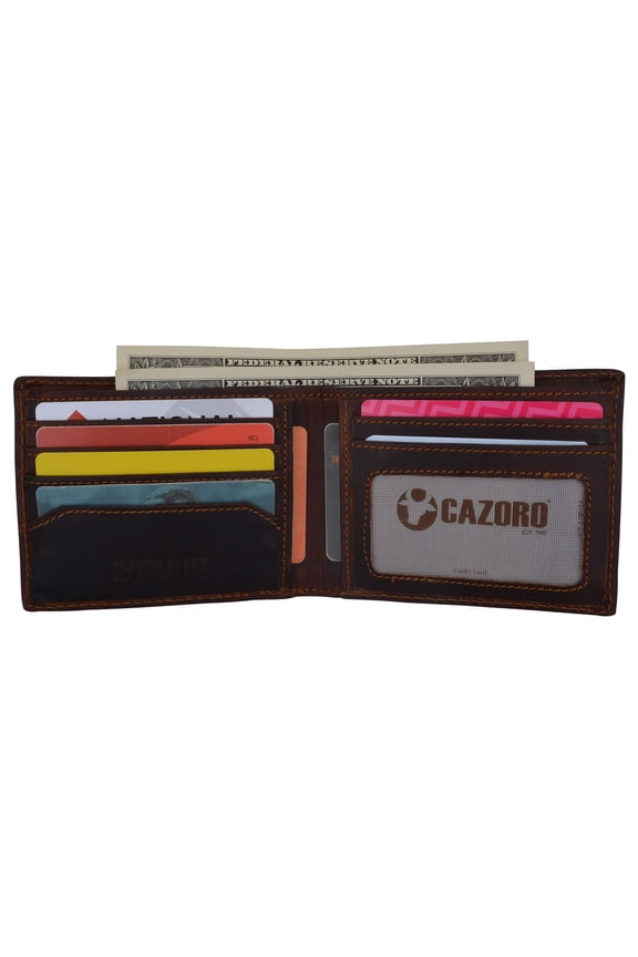 RFID Men's Slim Classic Bifold Credit Card ID Premium Vintage Leather Wallet