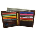 thumbnail image 1 of RFID Men's Slim Hipster Bifold Crazy Horse Leather Euro Wallet by Cazoro, 1 of 10