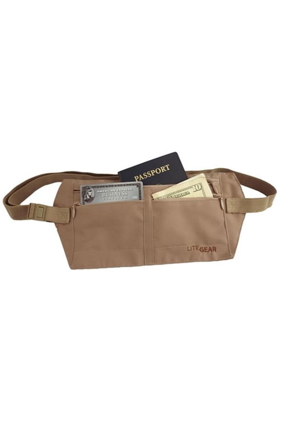RFID Microfiber Money Belt, Tan
