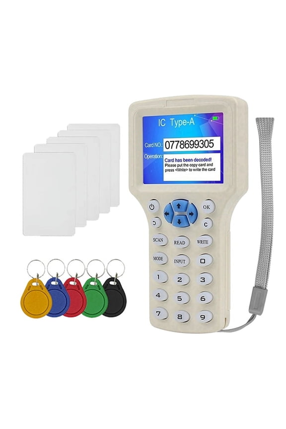 RFID NFC Smart Card Reader+5XUID Keychain/Card RFID Duplicator 125K 13.56MHz IC/ID Key Writer RFID Replicator Programmer