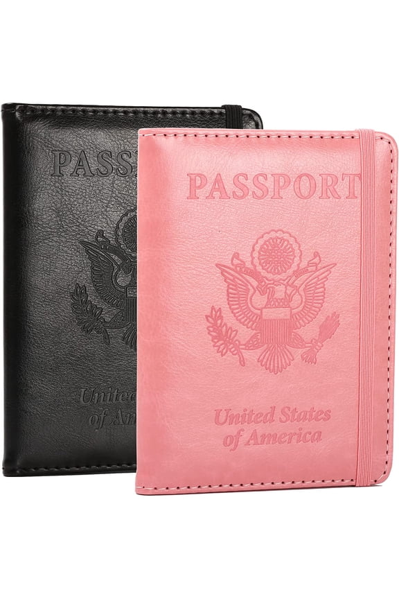 RFID Passport Holder Cover Traveling Passport Case, 2Pack