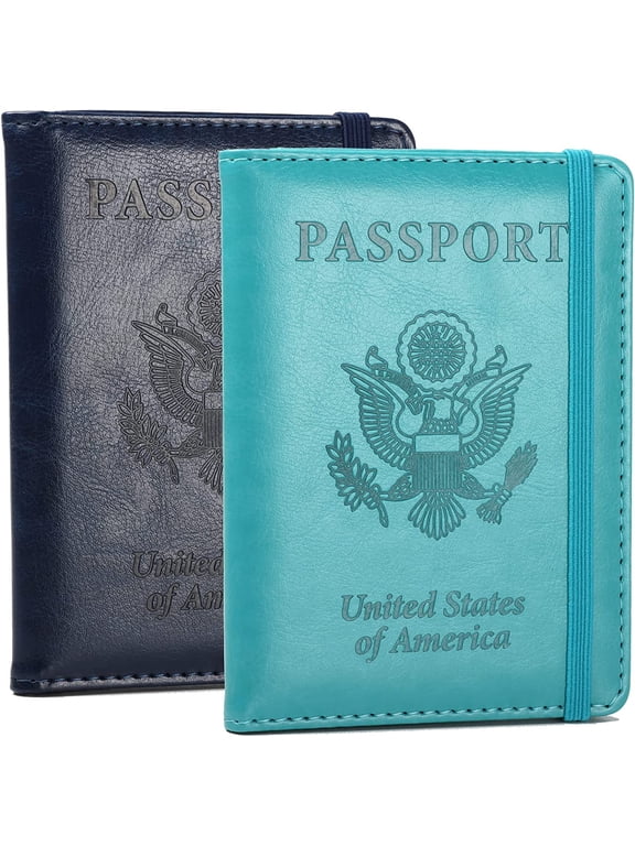 RFID Passport Holder Cover Traveling Passport Case, 2Pack