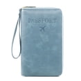 thumbnail image 1 of RFID Passport Wallet with Phone Pocket and Copper Zipper for Travel – Compact Slim Design with Water-Repellent Fabric, 1 of 4