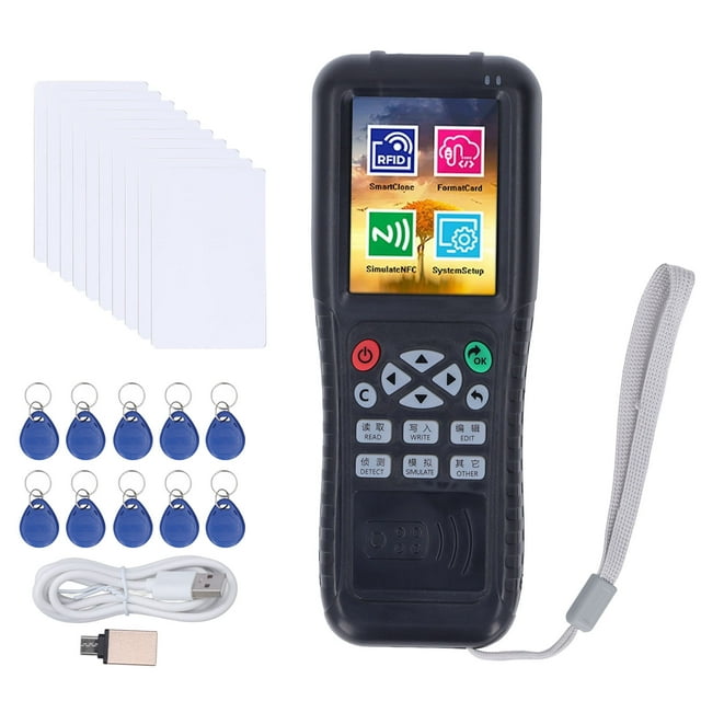RFID Reader Copier Handheld NFC Card Writer Duplicator with 10 UID Card