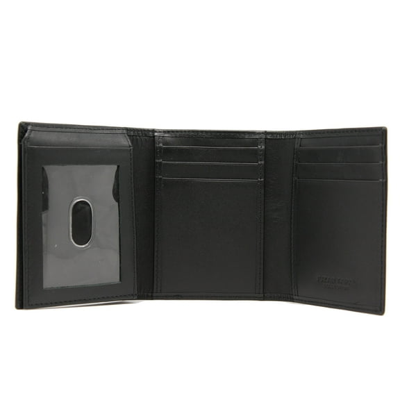 RFID Safe Men's Causal L-Fold Trifold Black Leather Wallet Key Holder by Juzar Tapal Collection