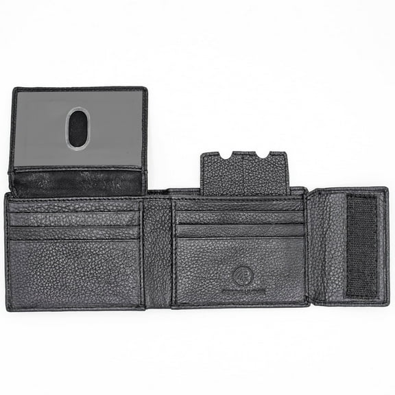Men’s Leather Bifold Wallet with Velcro Key Holder Closure for Him