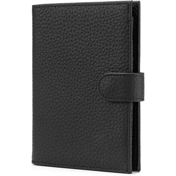 RFID Slim Passport Holder for Women, Compact Leather Passport Wallet with Card Holders SIM Slots,Zippered Coins Pocket and Cash Compartment Travel Passport Cover Case, Light Green