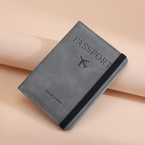 RFID Travel Passport Holder for Travel,Gray