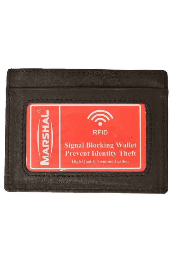 RFID Wallet Mens Slim Leather RFID Blocking Front Pocket Wallet Thin Card Holder RFID P 370 (C)