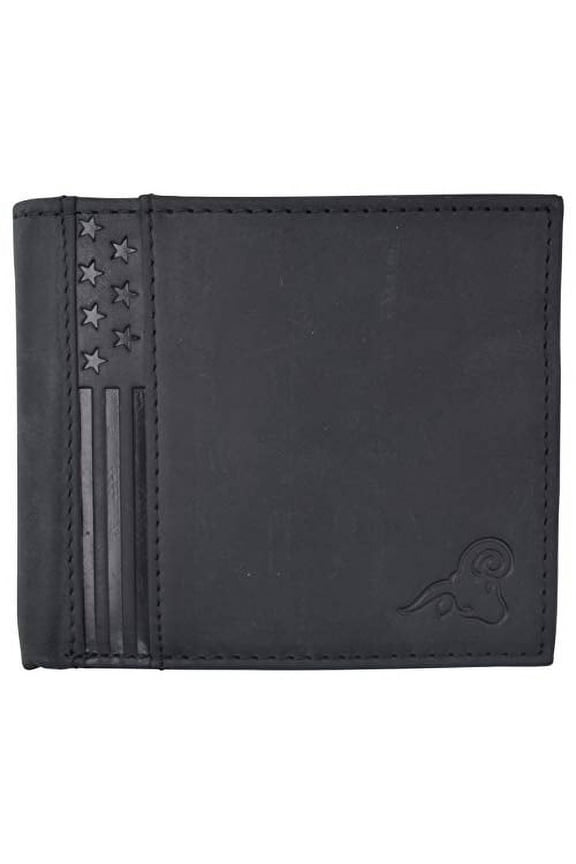 RFID Wallets for Men Slim Bifold Genuine Leather Front Pocket Wallet with ID Window