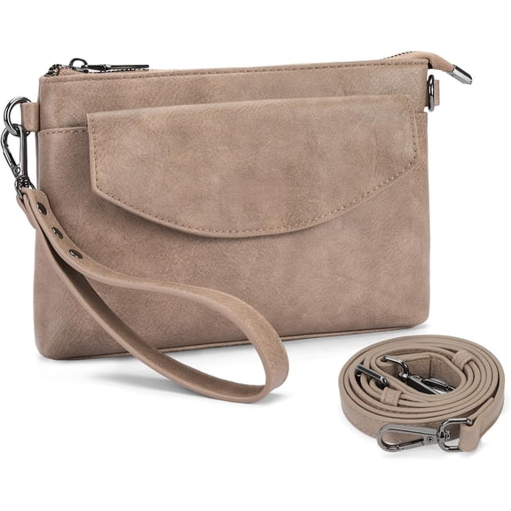 RFID Wristlet Wallets Clutch Purses For Women, Cell Phone Wallet Purse  Crossbody Bag with Card Holder