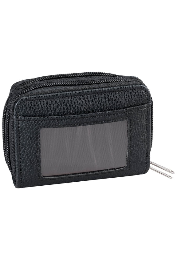 RFID Zip Around Wallet, Black