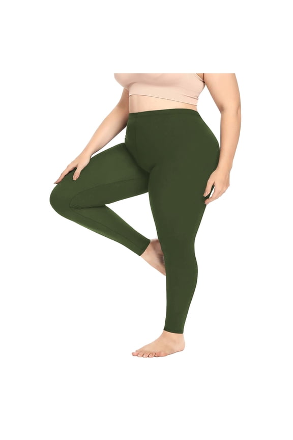 Pants For Women Leggings Stretch Is Comfort Cotton/Spandex Plus Size Casual