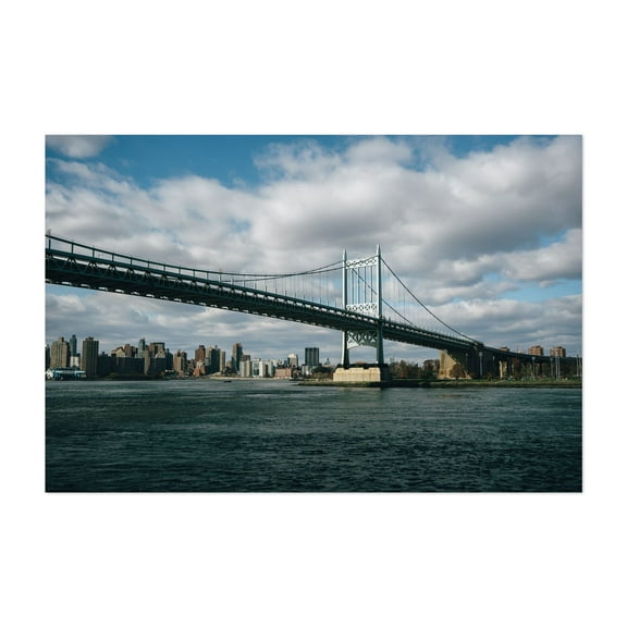 RFK Bridge from Astoria Park - Queens New York Photography Bridge Skyline City Architecture Scenic Unframed Wall Art Print 5 x 7 inches