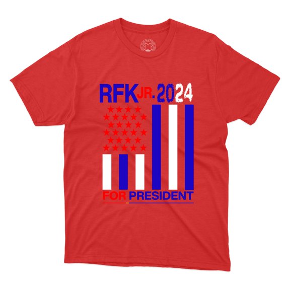 RFK Jr. For President 2024 T-Shirt USA Flag Vote Kennedy Printed Unisex Shirt