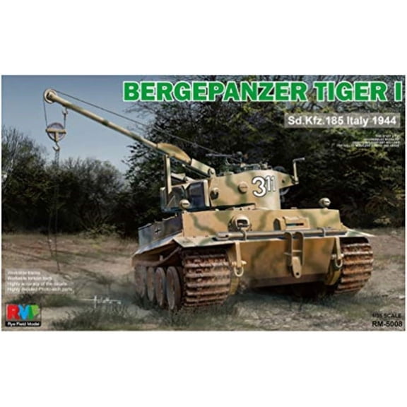 RFMRM5008 1:35 Rye Field Model Bergepanzer Tiger I Sd.Kfz.185 Italy 1944 [MODEL BUILDING KIT]