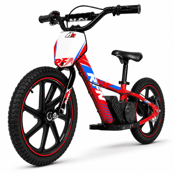 RFN DNA 16 Electric Dirt Bike for Kids, MAX 340W Motor Kids Electric Balance Bike, 3-Speed Modes&16 mile range , Dual 16" Off-Road Tires, Rear Disc Brake .Free Gloves and Accessories