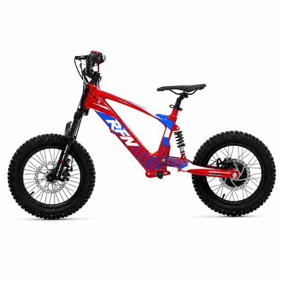RFN EVO16 Electric Off-Road Bike for Ages 8+, 750W Max Power, 3-Speed Transmission, Dual Hydraulic Disc Brakes, 18 MPH Top Speed, 9.3-Mile Range