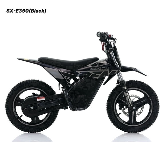 RFN E350 Kids Electric Dirt Bike, 36V 500W Peak Off-Road Bike with Dual Disc Brakes, Safety Cut-Off Switch, 14" All-Terrain Tires, 18.6 MPH,Suit Age 3-8 Black