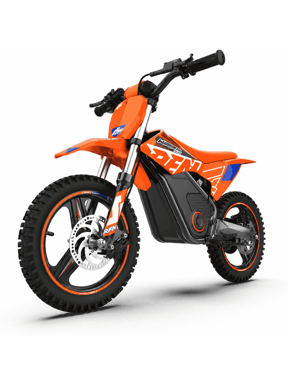 SX-E500 Electric Dirt Bike for Kids,500W Brushless, 21.7 MPH & 16-mile range,Dual 14" Tires.Age For 4–8, Orange