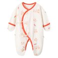 thumbnail image 1 of RFQWOVSR Baby Cotton Footed Romper with Mitten Sleeves Sleep Suit for Babies Newborn, 1 of 5