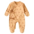 thumbnail image 1 of RFQWOVSR Baby Footed Sleepsuit with Mitten Cuffs for 0-6 Months, 1 of 5