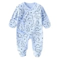 thumbnail image 1 of RFQWOVSR Baby Footed Sleepsuit with Mitten Cuffs for 0-6 Months, 1 of 5