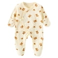 thumbnail image 1 of RFQWOVSR Baby Footed Sleepsuit with Mitten Cuffs for 0-6 Months, 1 of 5